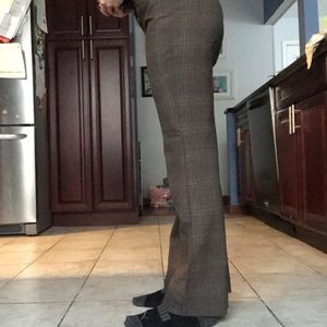 Brown plaid Express Editor Pants